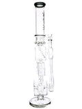 Lookah Glass - Dual Injection Circ Perc With Dual Honeycomb Perc Uptake and Spiral Drain (21")