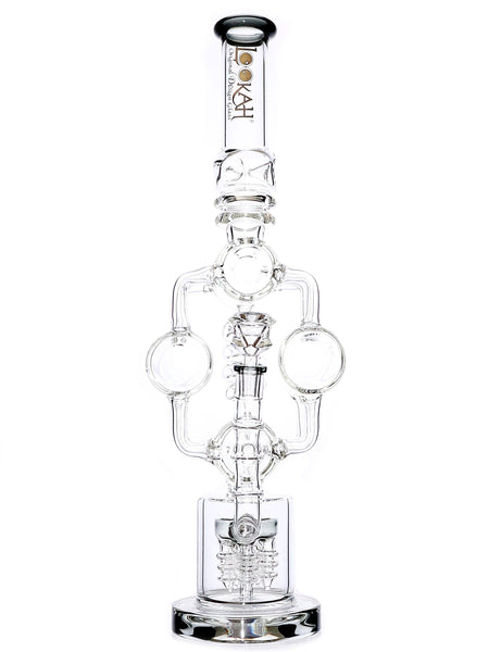 Lookah Glass - Four Chamber Recycler With Spiral Drain (19")
