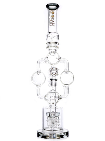 Lookah Glass - Four Chamber Recycler With Spiral Drain (19