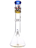 Mary Jane's Glass Studio - 50x7mm Mushy Clear Beaker Bong with Halo Perc (15")