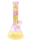 Mary Jane's Glass Studio - Fully Gold Fumed Beaker Bong (10.5")