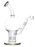Clear globe water rig with matrix showerhead perc available for sale at High Roller Smoke in Lakewood, Colorado. 