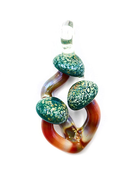 Maze Glass - Fungus Mushroom Pendants (2")