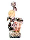 Michael Goonan Glass - Fully Worked Wig-Wag Wet Bubbler (7")