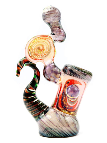 Michael Goonan Glass - Fully Worked Wig-Wag Wet Bubbler (7