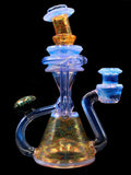 Michael Shea x Pakua Glass Collab - Purple Fume Recycler (8")