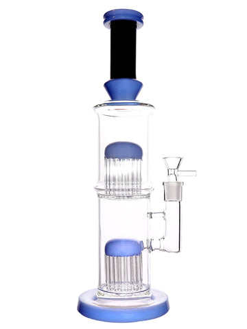 Milky Double 16-Arm Tree Perc Straight Tube (14