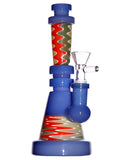 Mini Full Color Wig Wag Straight Water Pipe (7")