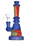 Mini Full Color Wig Wag Straight Water Pipe (7")