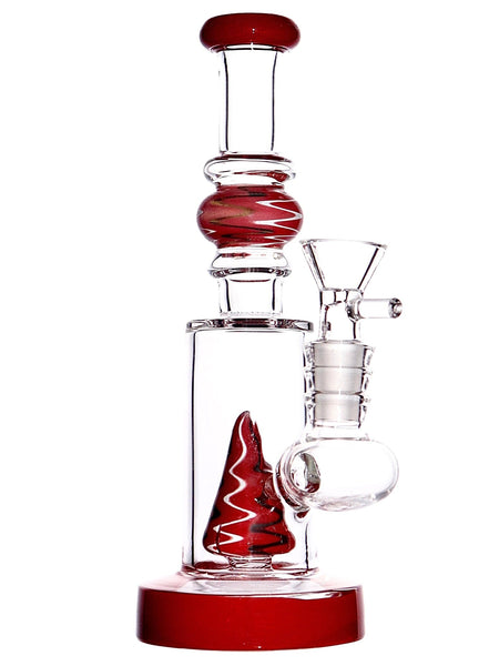 Mini Straight Tube with Wig Wag Pyramid Perc (7.5")