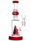 Mini Straight Tube with Wig Wag Pyramid Perc (7.5")