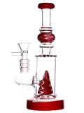 Mini Straight Tube with Wig Wag Pyramid Perc (7.5")