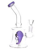 Alien face perc in glass water rig available for sale at High Roller Smoke in Lakewood, Colorado. 