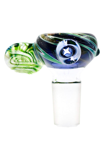 Nathan N8 Miers - Space Slide with Green Agate and Xenomorph (18mm)