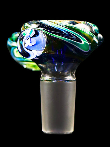 Nathan N8 Miers - Space Slide with Green Agate and Xenomorph (18mm)