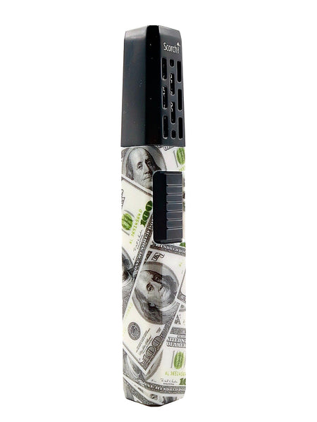 7 inch Scorch portable torch with $100 bill wrap design, for sale at High Roller Smoke in Lakewood, Colorado. 