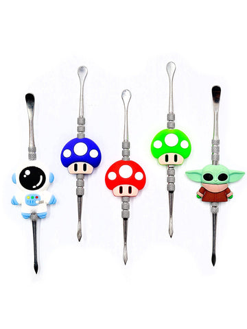 Silicone Character Metal Dab Tools