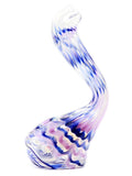 Solrac Glass - Fumed Color Swirl with Heart Implosion Bubbler (6")