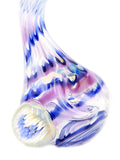 Solrac Glass - Fumed Color Swirl with Heart Implosion Bubbler (6")