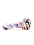 Solrac Glass - Fumed Color Swirl with Attached Mushie Hand Pipe (4")