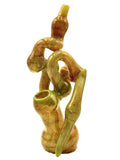 Glass frit Sherlock hand pipe standing 10 inches in height