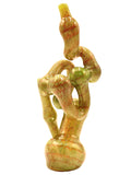 Back view of glass frit standing sherlock hand pipe at High Roller Smoke glass gallery in Lakewood, Colorado. 