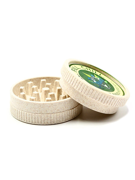 63mm biodegradable herb grinder in color beige by Stoned Earth 