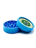 63mm biodegradable herb grinder in color blue by Stoned Earth 