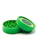 63mm biodegradable herb grinder in color green by Stoned Earth 