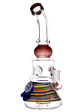 Striped Frit Showerhead Chugger with Pendant (10.5")