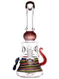 Striped Frit Showerhead Chugger with Pendant (10.5")