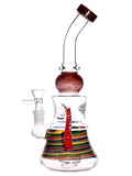 Striped Frit Showerhead Chugger with Pendant (10.5")