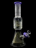 Super Bee - Rocky Mountains Collins Perc Etched Beaker With Showerhead Perc (12")