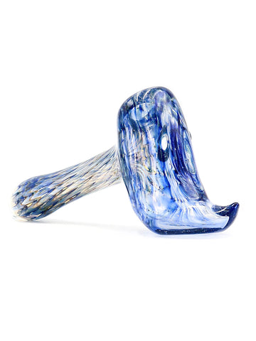 Three Trees Glass - Blue Flared Pointed Foot Hammer Hand Pipe (6
