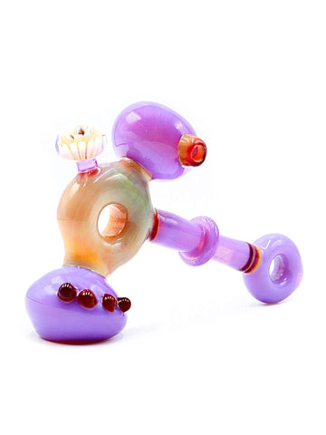 Three Trees Glass & Fetchko Glass Collab - Double Donut Dry Hammer Hand Pipe (7.5
