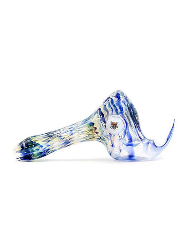 Three Trees Glass - Flared Pointed Foot Dry Hammer Hand Pipe with One Piece - Straw Hat Pirates Logo (5