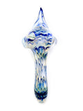 Three Trees Glass - Flared Pointed Foot Dry Hammer Hand Pipe with One Piece - Straw Hat Pirates Logo (5")