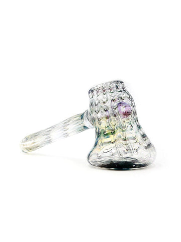Three Trees Glass - Fumed Rap and Rake Wet Hammer Bubbler with Purple Carb Hole Accent (6.5