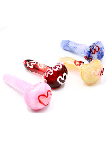 Three Trees Glass - Hearts Collection Hand Pipes (4