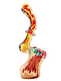 Vulcan Glass Art - Fully Worked Inside Out Bubbler with Mushroom Millie (6")