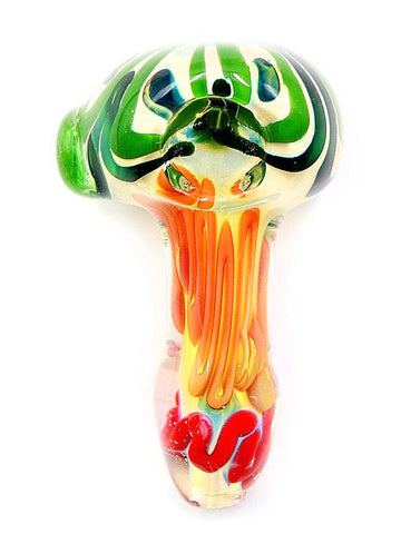 Three Trees Glass - Rasta Inside-Out Spoon Hand Pipe (3.5