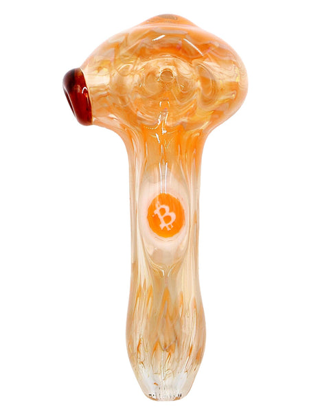 Three Trees Glass - Wrap 'N Rake Hand Pipe With Bitcoin Millie (4")