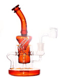 Tsunami Glass - Concentrate Dab Rig Showerhead Klein Recycler (9")