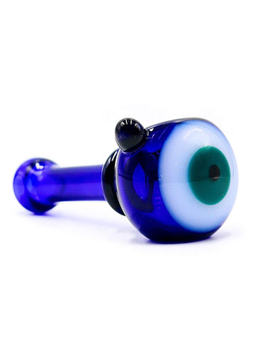 Vulcan Glass Art - Evil Eye Hand Pipe (4.5