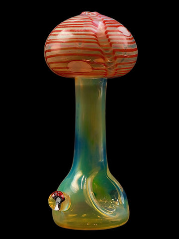 Vulcan Glass Art - Fully Fumed Standing Mushroom Hand Pipe (5