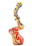 Vulcan Glass Art - Fully Worked Inside Out Bubbler with Mushroom Millie (6")