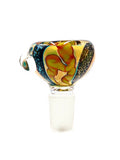 Vulcan Glass Art - Fully Worked Inside Out Dichro Bowl Slide (14mm)