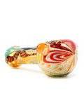 Vulcan Glass Art - Fully Worked Inside Out with Bitcoin Millie Spoon Hand Pipe (4")