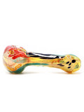 Vulcan Glass Art - Fully Worked Inside Out with Bitcoin Millie Spoon Hand Pipe (4")