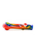 Vulcan Glass Art - Rainbow Wig Wag Chillum (3.5")